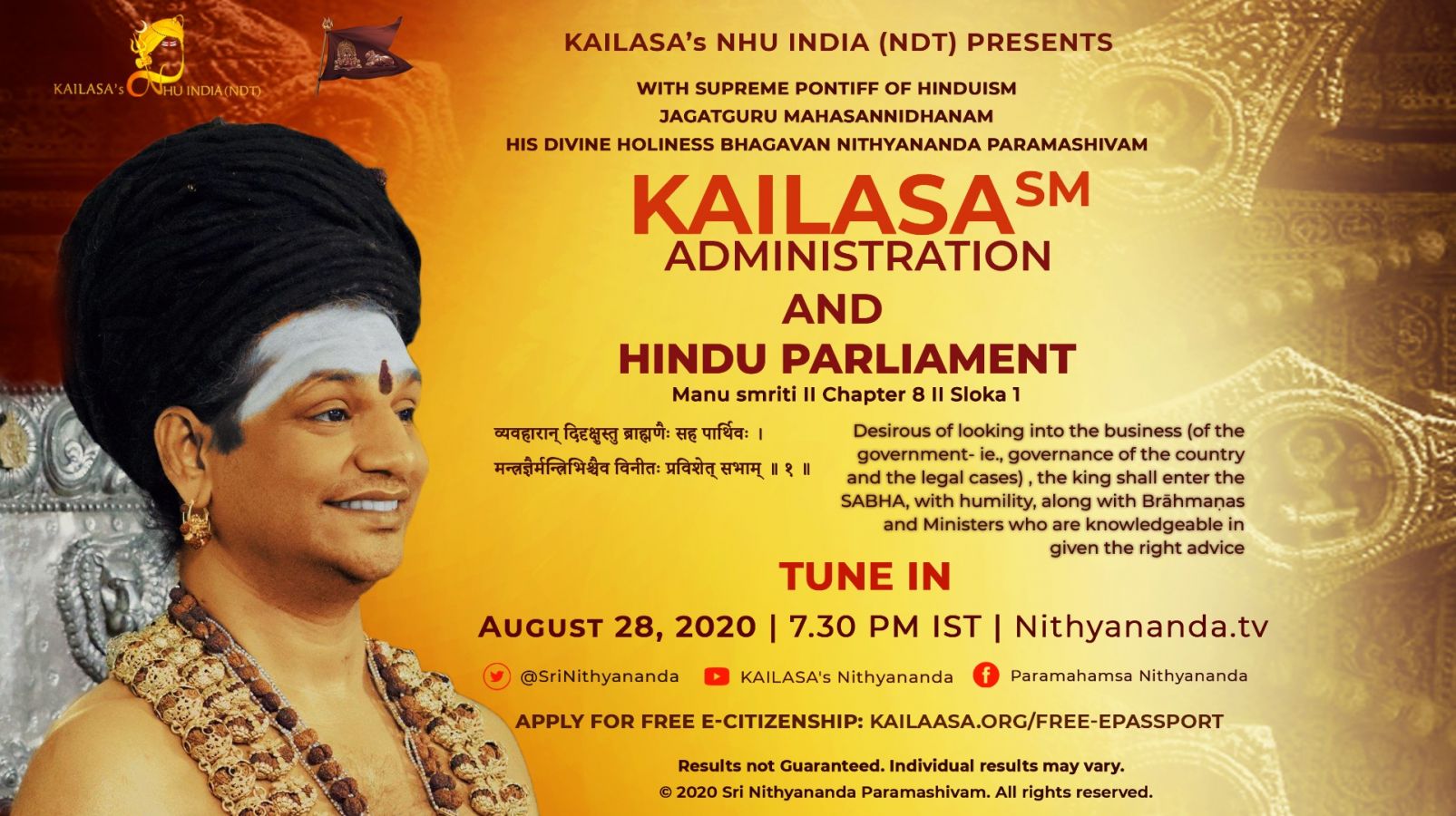 August 28 2020 Nithyanandapedia