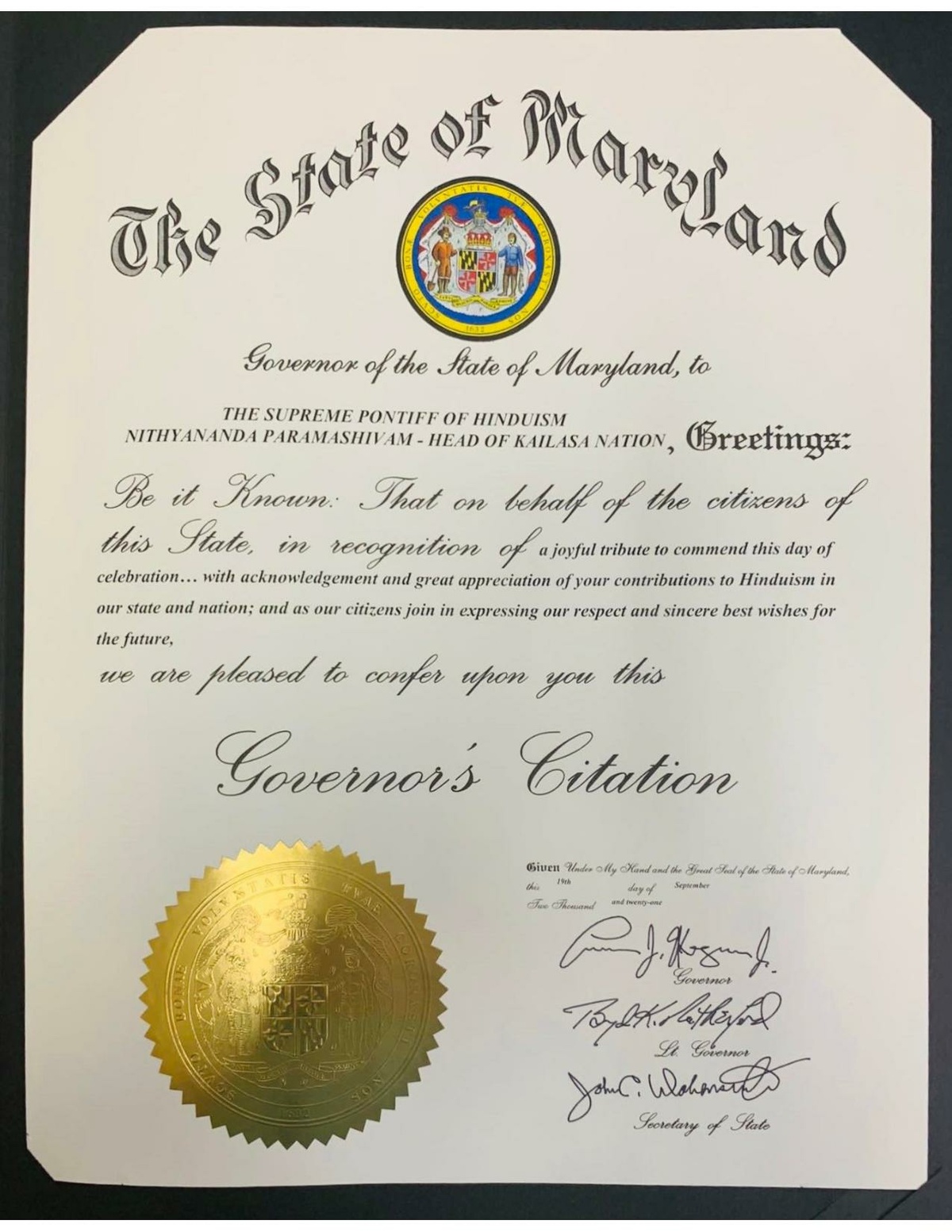 FileCitation by the state of Maryland Governor Harry Logan.pdf