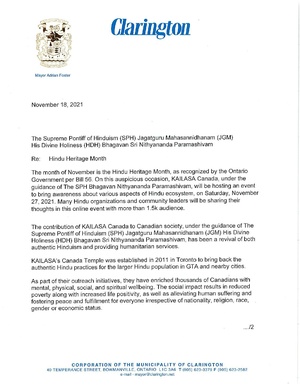 Proclamation from Mayor Adrian Foster - Clarington, Canada.pdf